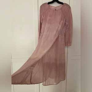 Raquel Allegra Pink Washed Silk Tie-Dyed Dress Size 0